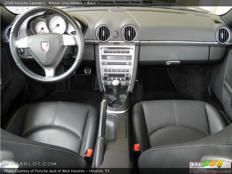 Meteor Grey Metallic / Black 2008 Porsche Cayman S