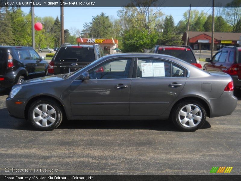 Midnight Gray Metallic / Gray 2007 Kia Optima LX