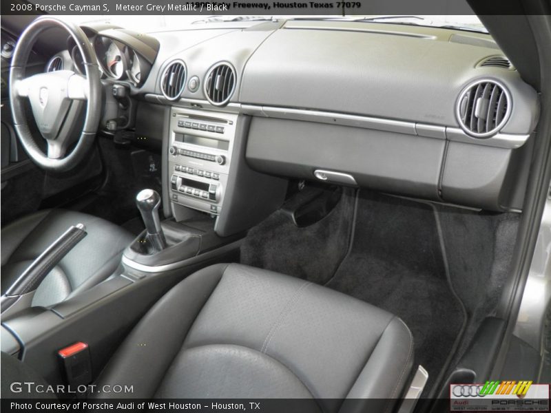 Meteor Grey Metallic / Black 2008 Porsche Cayman S