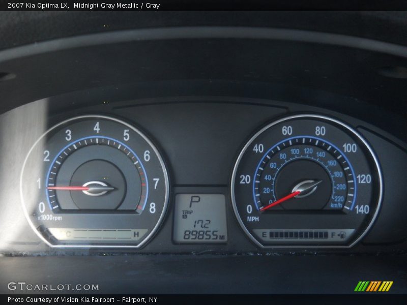 Midnight Gray Metallic / Gray 2007 Kia Optima LX