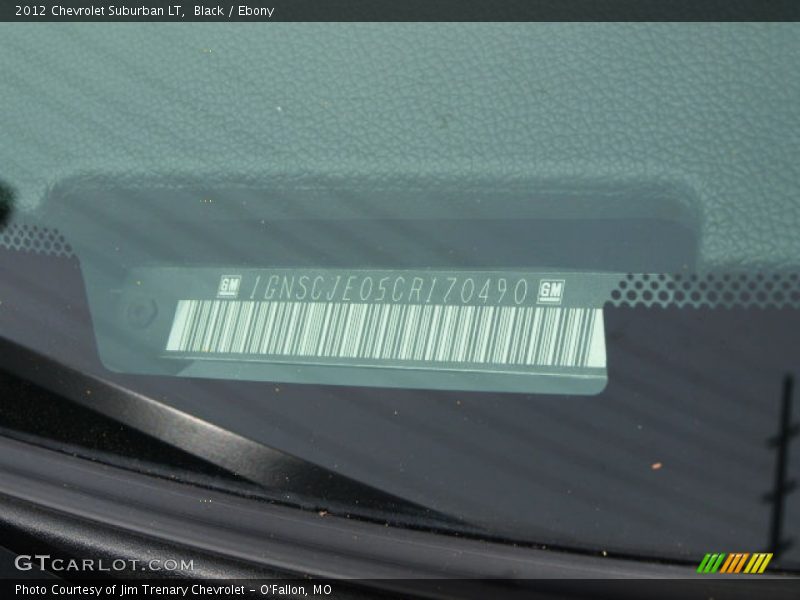 Black / Ebony 2012 Chevrolet Suburban LT