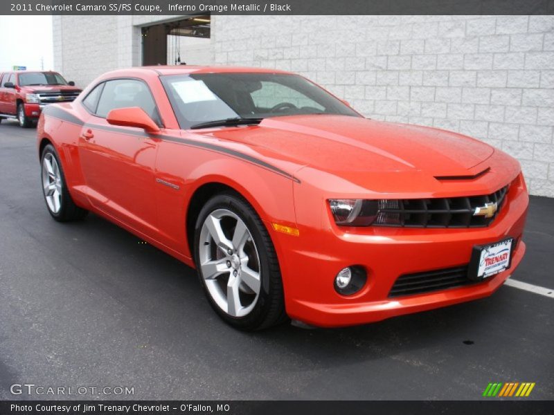 Inferno Orange Metallic / Black 2011 Chevrolet Camaro SS/RS Coupe