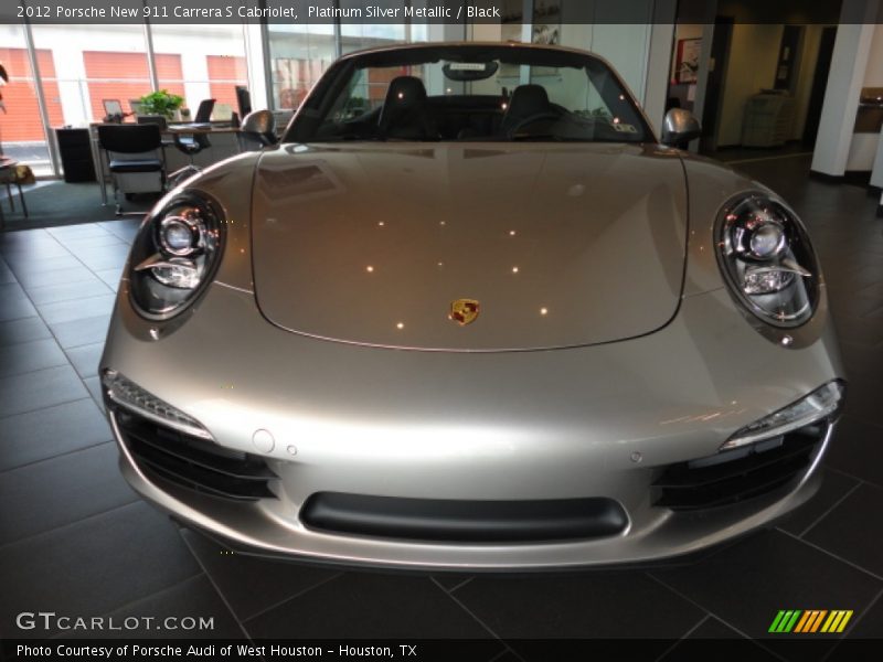 Platinum Silver Metallic / Black 2012 Porsche New 911 Carrera S Cabriolet