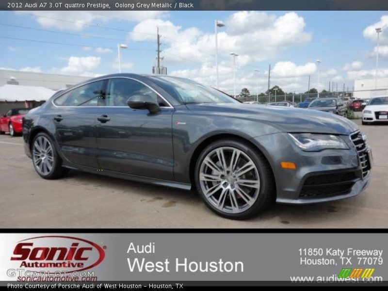 Oolong Grey Metallic / Black 2012 Audi A7 3.0T quattro Prestige