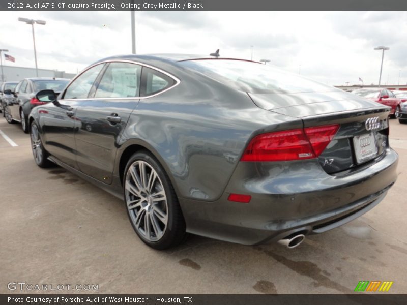 Oolong Grey Metallic / Black 2012 Audi A7 3.0T quattro Prestige