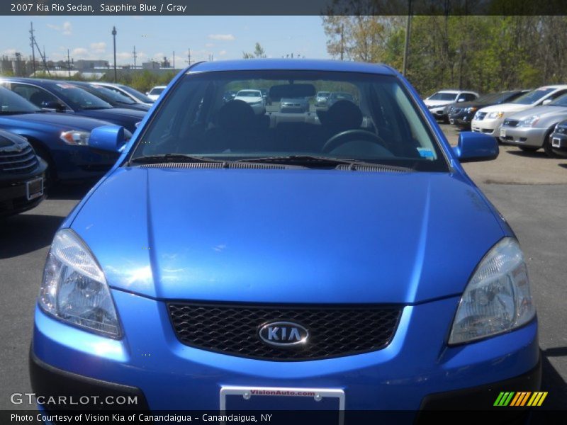 Sapphire Blue / Gray 2007 Kia Rio Sedan