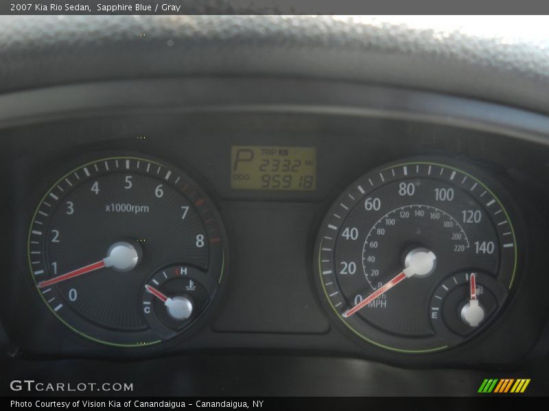 Sapphire Blue / Gray 2007 Kia Rio Sedan