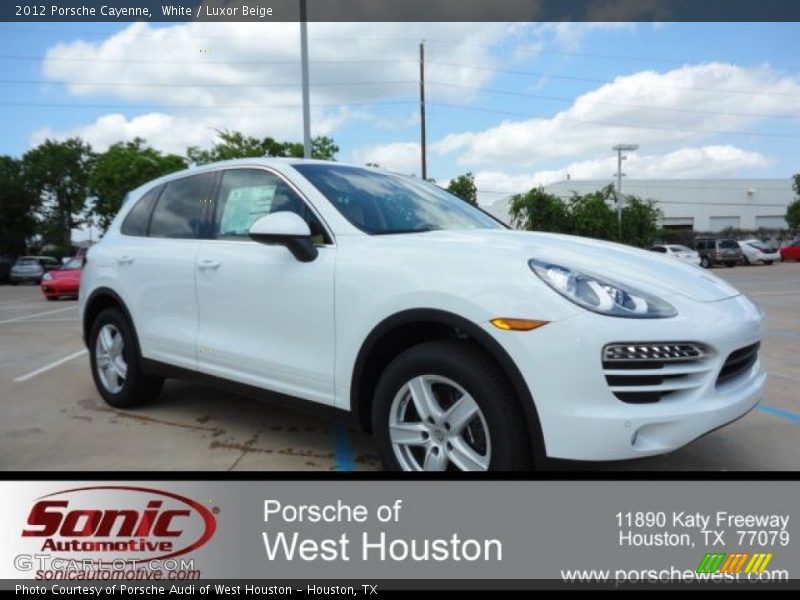 White / Luxor Beige 2012 Porsche Cayenne