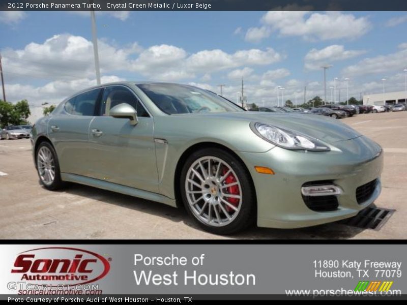 Crystal Green Metallic / Luxor Beige 2012 Porsche Panamera Turbo