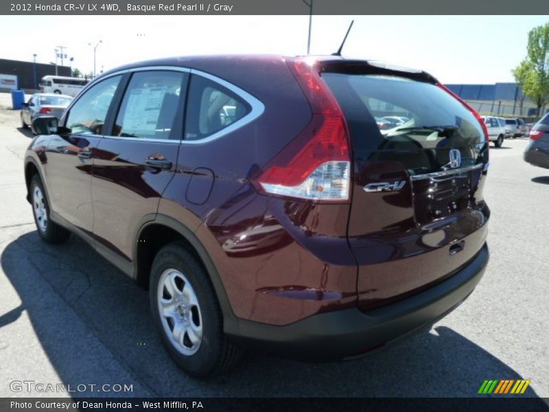 Basque Red Pearl II / Gray 2012 Honda CR-V LX 4WD