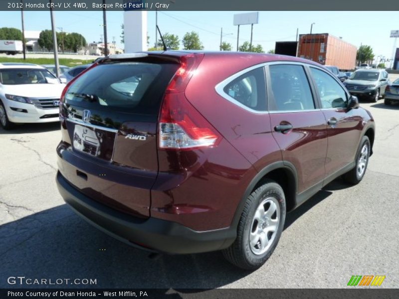 Basque Red Pearl II / Gray 2012 Honda CR-V LX 4WD