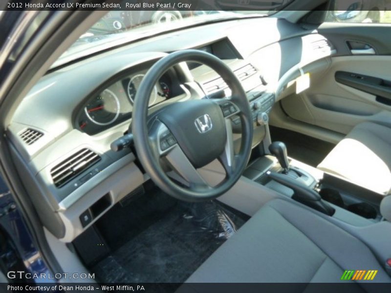 Royal Blue Pearl / Gray 2012 Honda Accord LX Premium Sedan