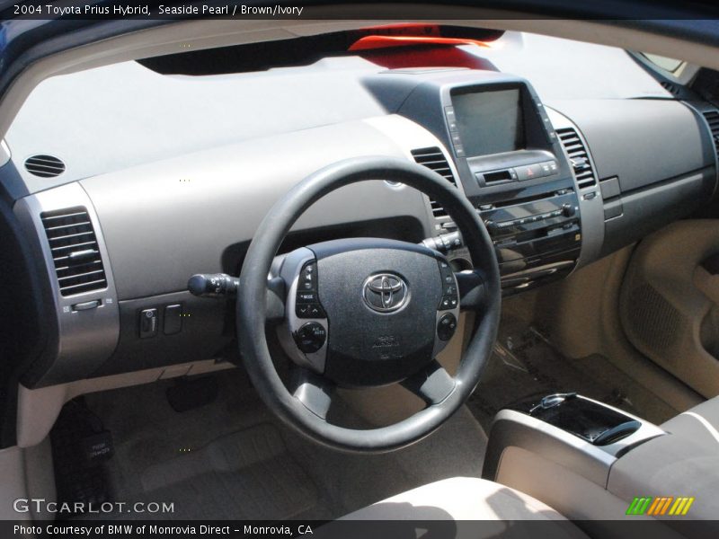 Seaside Pearl / Brown/Ivory 2004 Toyota Prius Hybrid