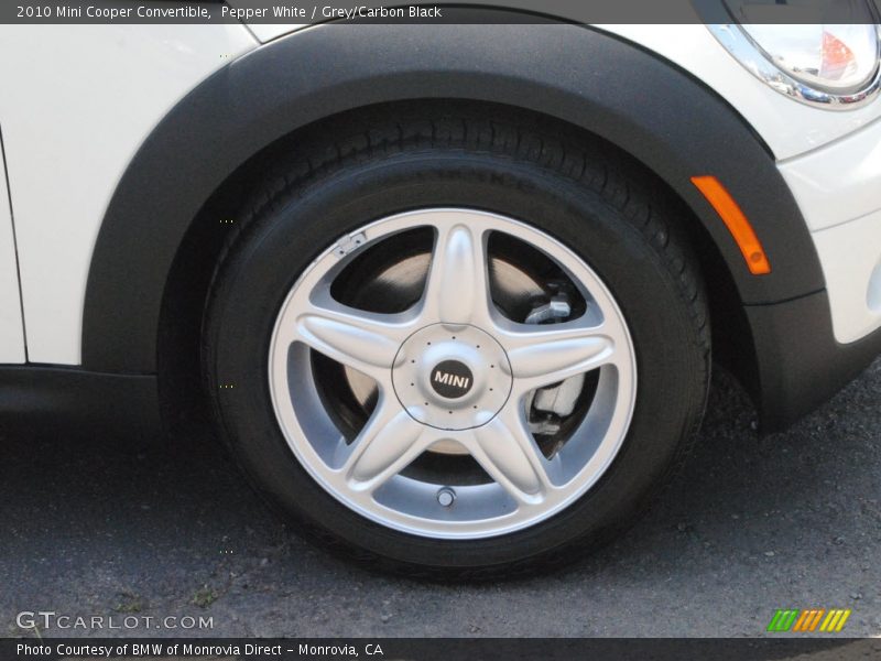 Pepper White / Grey/Carbon Black 2010 Mini Cooper Convertible