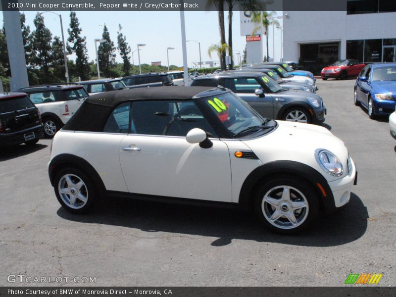 Pepper White / Grey/Carbon Black 2010 Mini Cooper Convertible