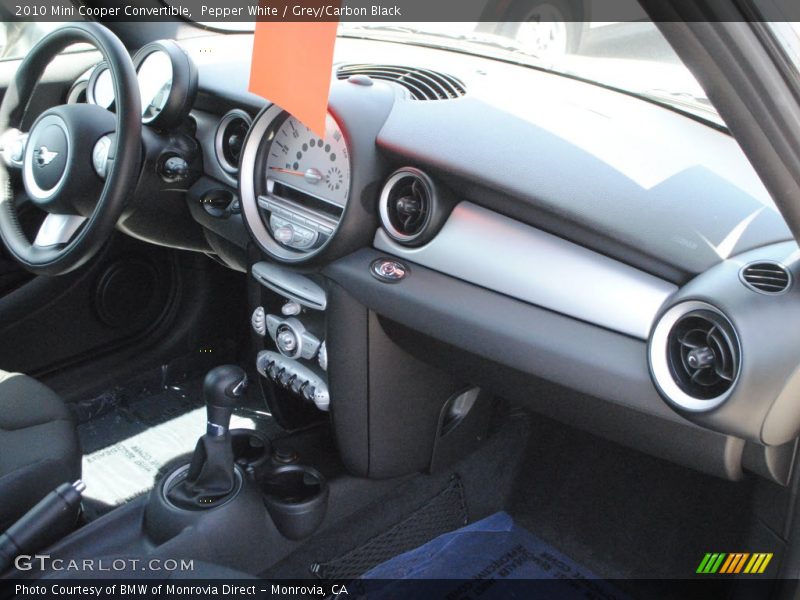 Pepper White / Grey/Carbon Black 2010 Mini Cooper Convertible