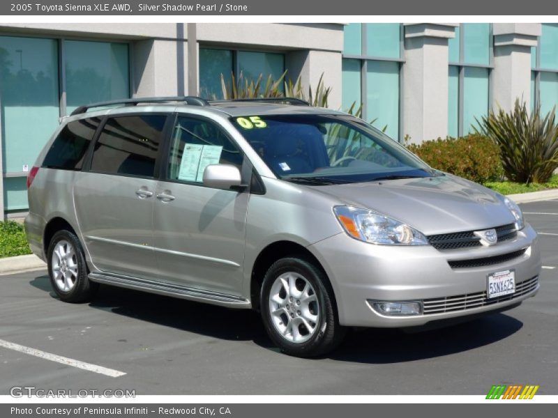 Silver Shadow Pearl / Stone 2005 Toyota Sienna XLE AWD