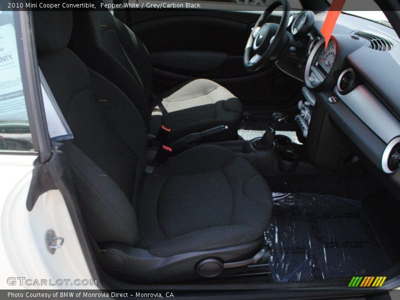 Pepper White / Grey/Carbon Black 2010 Mini Cooper Convertible