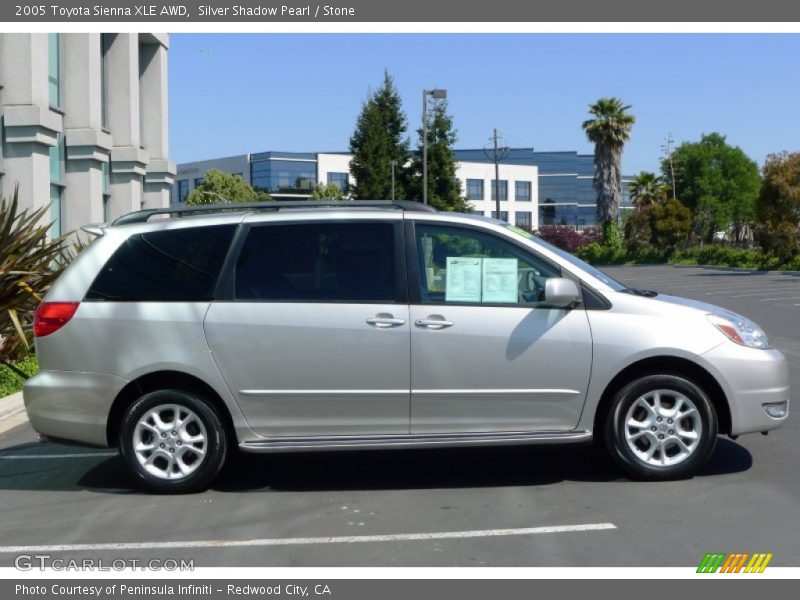 Silver Shadow Pearl / Stone 2005 Toyota Sienna XLE AWD