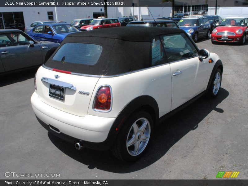 Pepper White / Grey/Carbon Black 2010 Mini Cooper Convertible