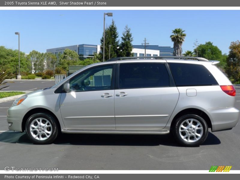 Silver Shadow Pearl / Stone 2005 Toyota Sienna XLE AWD