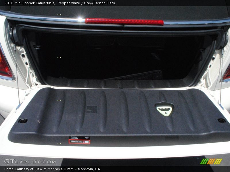 Pepper White / Grey/Carbon Black 2010 Mini Cooper Convertible