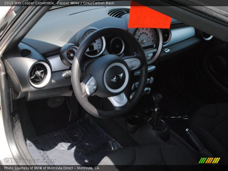 Pepper White / Grey/Carbon Black 2010 Mini Cooper Convertible