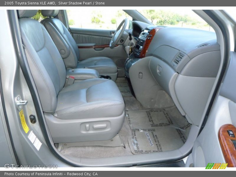 Silver Shadow Pearl / Stone 2005 Toyota Sienna XLE AWD
