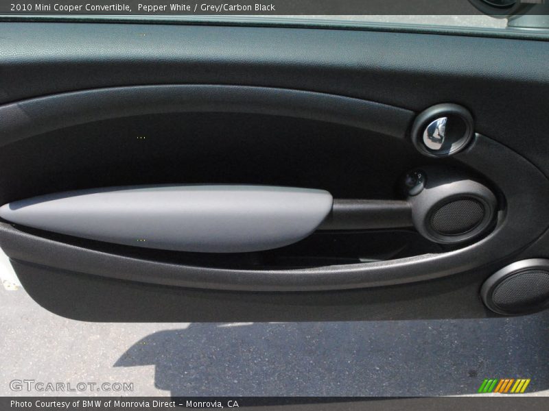 Pepper White / Grey/Carbon Black 2010 Mini Cooper Convertible