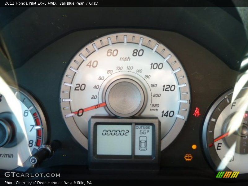 Bali Blue Pearl / Gray 2012 Honda Pilot EX-L 4WD