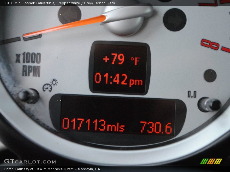 Pepper White / Grey/Carbon Black 2010 Mini Cooper Convertible