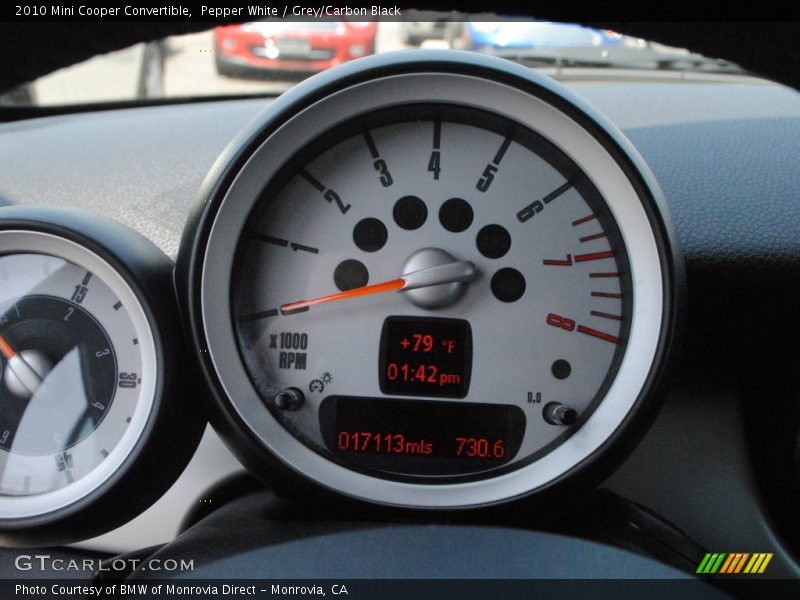 Pepper White / Grey/Carbon Black 2010 Mini Cooper Convertible