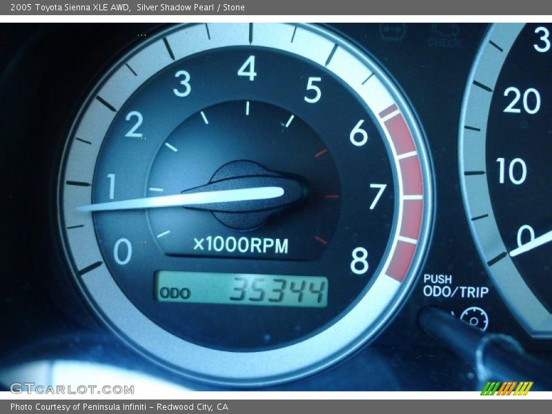 Silver Shadow Pearl / Stone 2005 Toyota Sienna XLE AWD