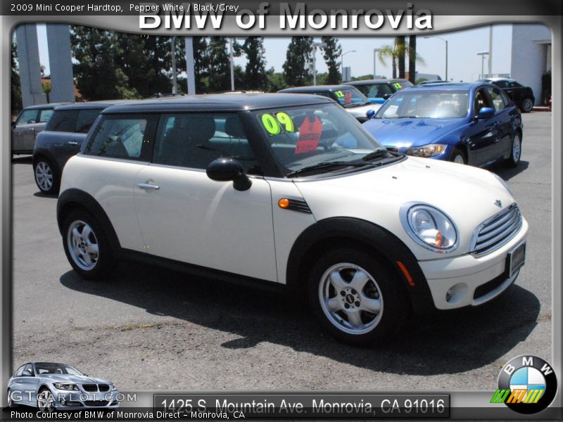 Pepper White / Black/Grey 2009 Mini Cooper Hardtop