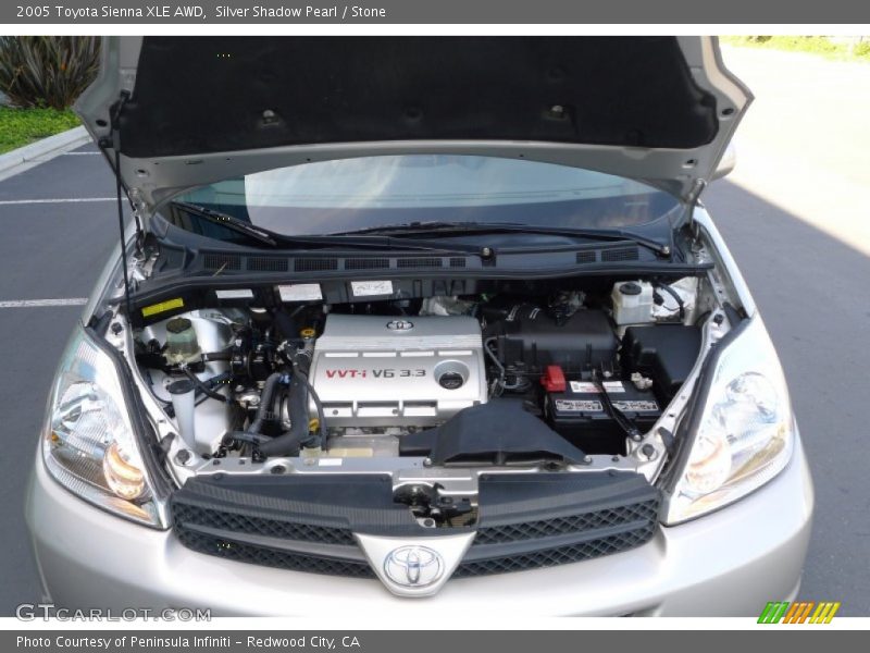 Silver Shadow Pearl / Stone 2005 Toyota Sienna XLE AWD