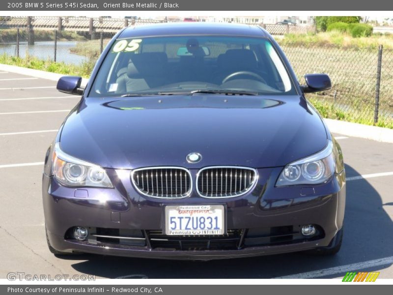 Orient Blue Metallic / Black 2005 BMW 5 Series 545i Sedan