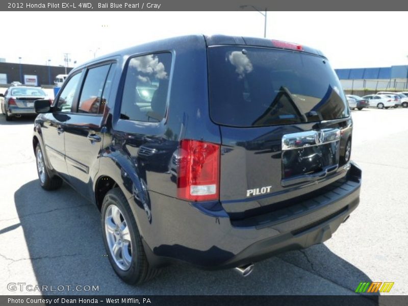 Bali Blue Pearl / Gray 2012 Honda Pilot EX-L 4WD
