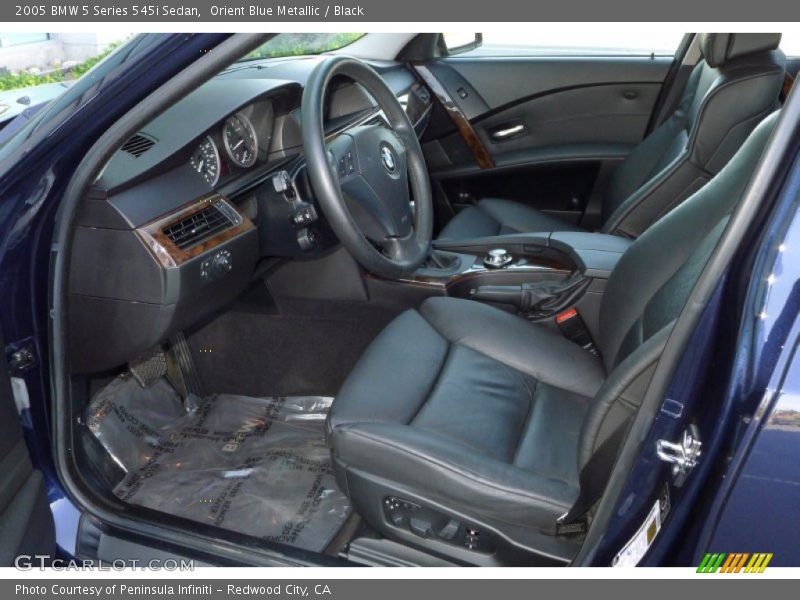 Orient Blue Metallic / Black 2005 BMW 5 Series 545i Sedan