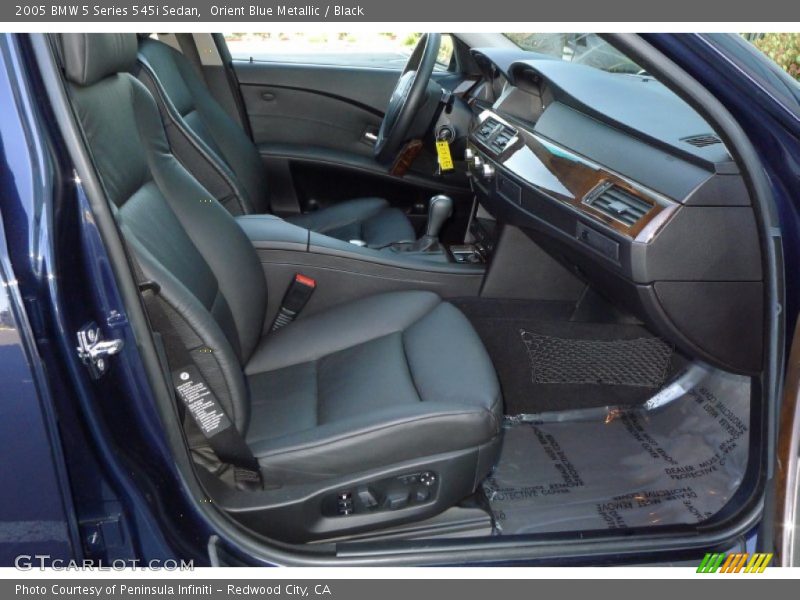 Orient Blue Metallic / Black 2005 BMW 5 Series 545i Sedan