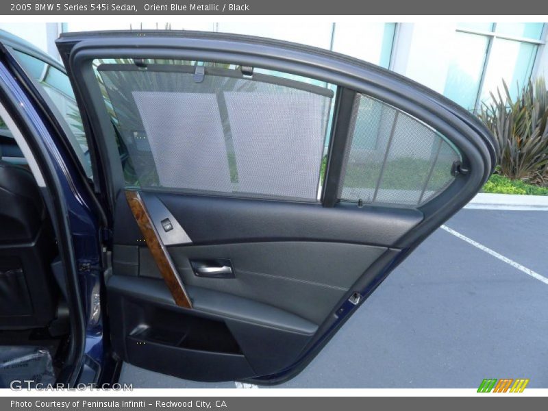 Orient Blue Metallic / Black 2005 BMW 5 Series 545i Sedan