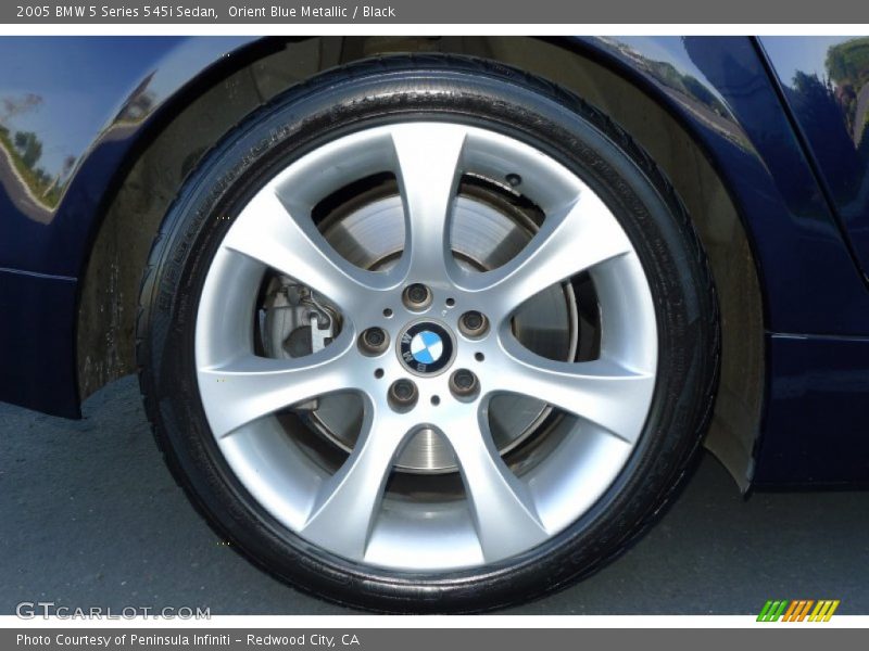 Orient Blue Metallic / Black 2005 BMW 5 Series 545i Sedan