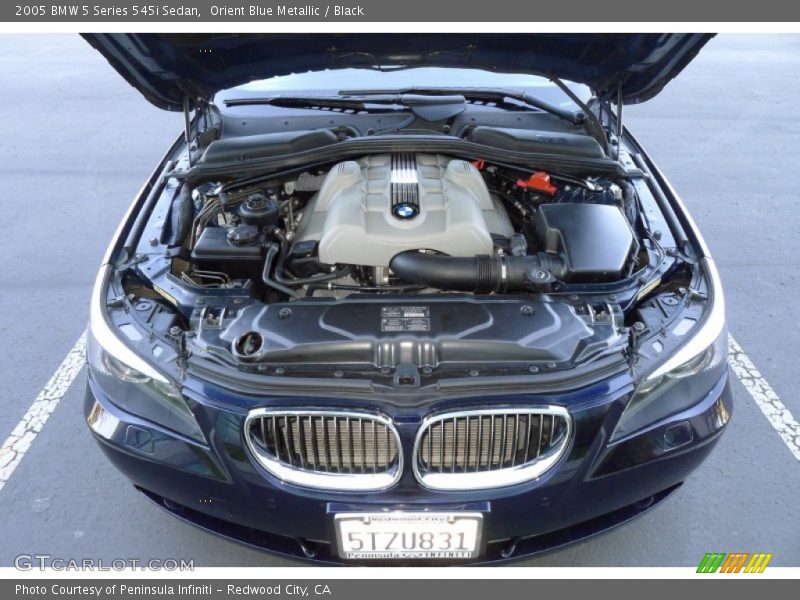 Orient Blue Metallic / Black 2005 BMW 5 Series 545i Sedan