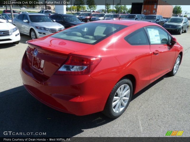 Rallye Red / Gray 2012 Honda Civic EX Coupe