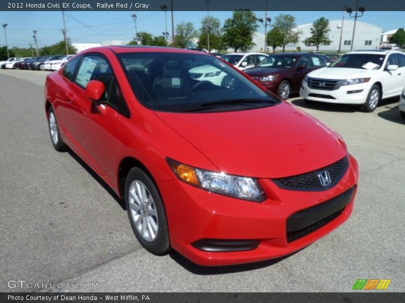 Rallye Red / Gray 2012 Honda Civic EX Coupe