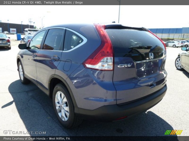 Twilight Blue Metallic / Beige 2012 Honda CR-V EX 4WD
