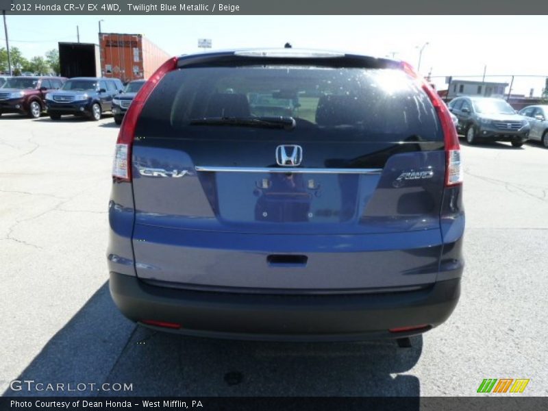 Twilight Blue Metallic / Beige 2012 Honda CR-V EX 4WD