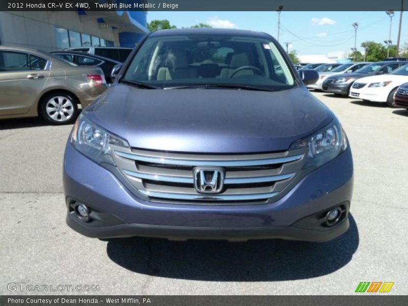 Twilight Blue Metallic / Beige 2012 Honda CR-V EX 4WD