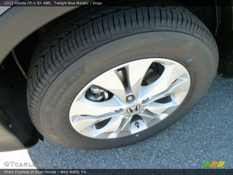 Twilight Blue Metallic / Beige 2012 Honda CR-V EX 4WD