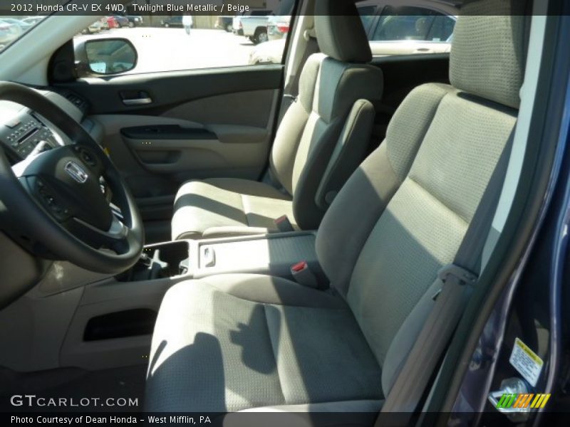 Twilight Blue Metallic / Beige 2012 Honda CR-V EX 4WD