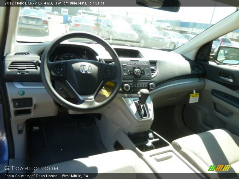 Twilight Blue Metallic / Beige 2012 Honda CR-V EX 4WD